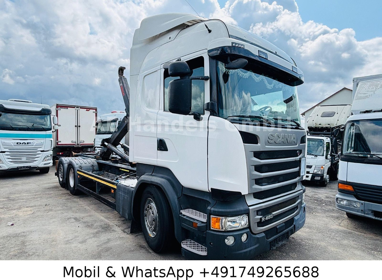 Scania R450 LL 6x2 *Retarder/Hiab-OPT20S59/Standklima - 후크 리프트 트럭 : 사진 2 Scania R450 LL 6x2 *Retarder/Hiab-OPT20S59/Standklima - 후크 리프트 트럭 : 사진 2