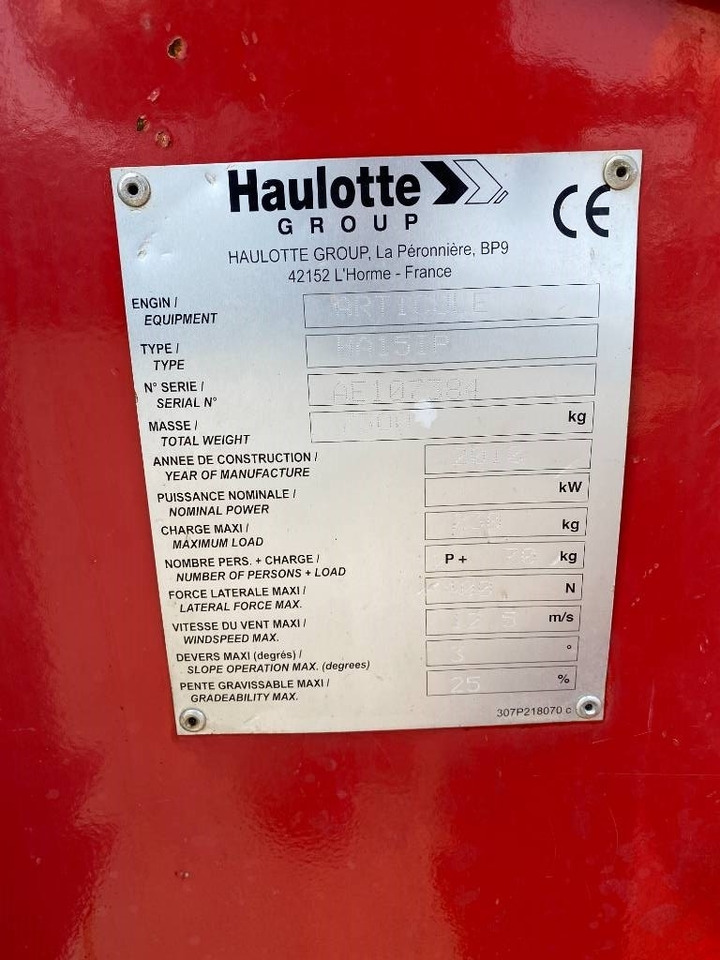 관절 붐 Haulotte HA 15 IP : 사진 8