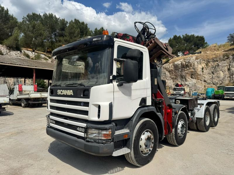 Scania C 124 420 - 후크 리프트 트럭 : 사진 1 Scania C 124 420 - 후크 리프트 트럭 : 사진 1