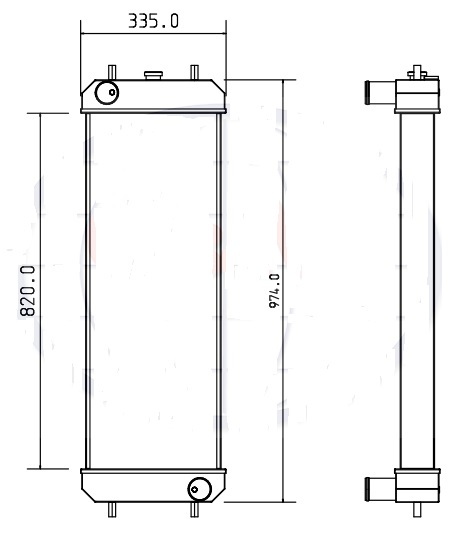 HITACHI HITACHI ZX160-LC3 ZX180-LC3 4642152 - 라디에이터 굴착기 용 : 사진 3 HITACHI HITACHI ZX160-LC3 ZX180-LC3 4642152 - 라디에이터 굴착기 용 : 사진 3
