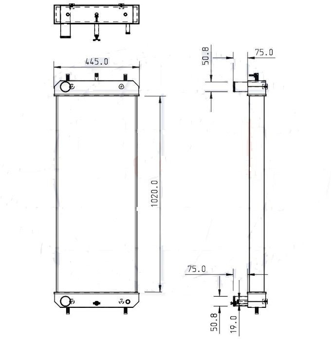 RADIATORE HITACHI ZW 180.5 ZW 220.5 - 라디에이터 : 사진 3 RADIATORE HITACHI ZW 180.5 ZW 220.5 - 라디에이터 : 사진 3