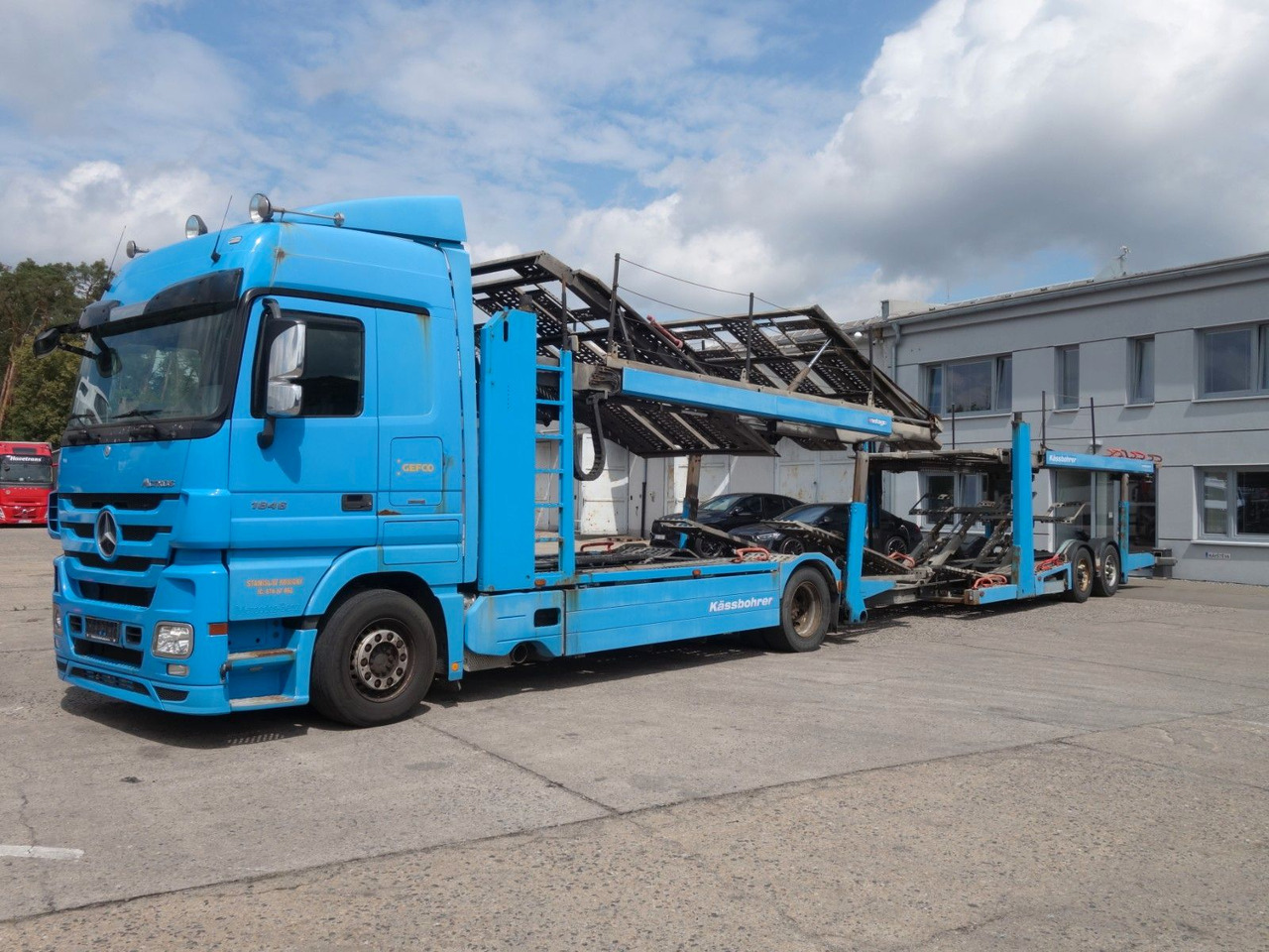 Mercedes-Benz Actros 1846 mit Kässbohrer Metago/Vario - 자동 운반 장치 트럭 : 사진 2 Mercedes-Benz Actros 1846 mit Kässbohrer Metago/Vario - 자동 운반 장치 트럭 : 사진 2