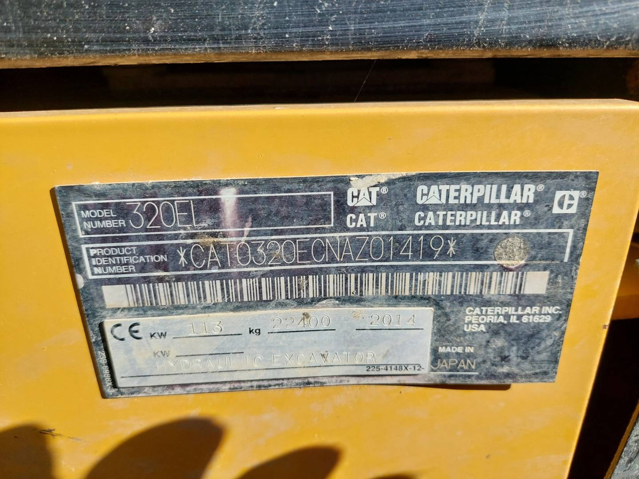 크롤러 굴삭기 CAT 320EL : 사진 6