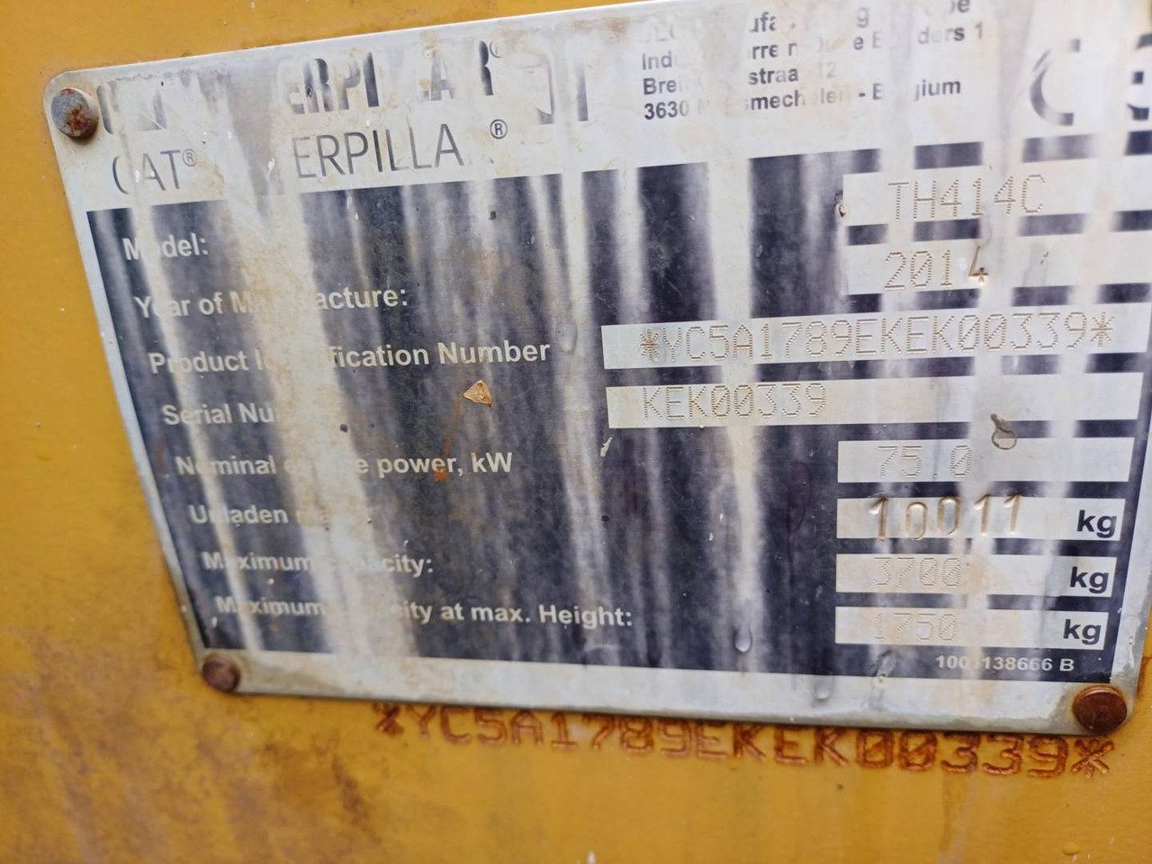 텔레스코픽 핸들러 CAT TH414C : 사진 6 텔레스코픽 핸들러 CAT TH414C : 사진 6