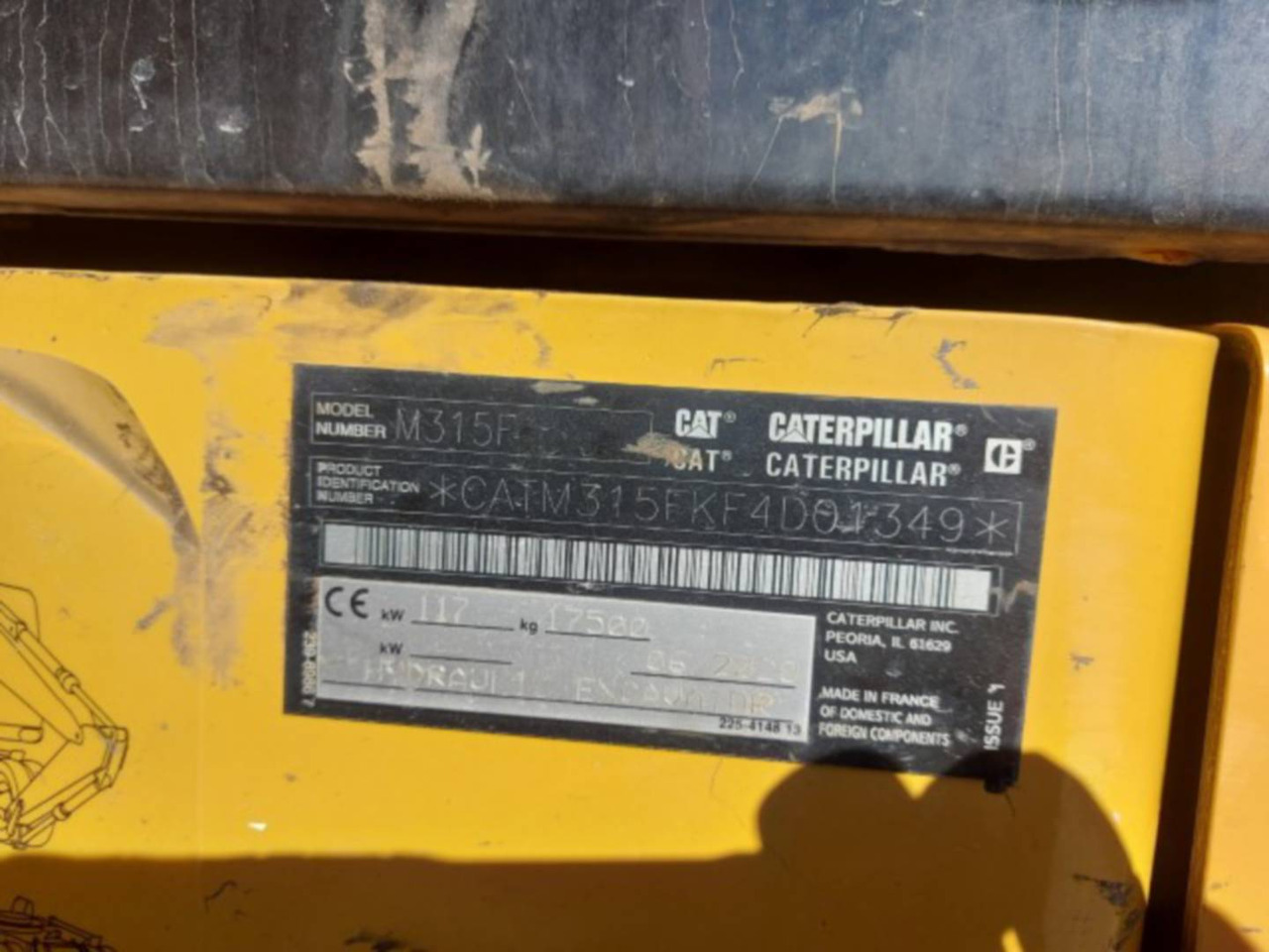 휠 굴삭기 CAT M315F : 사진 6