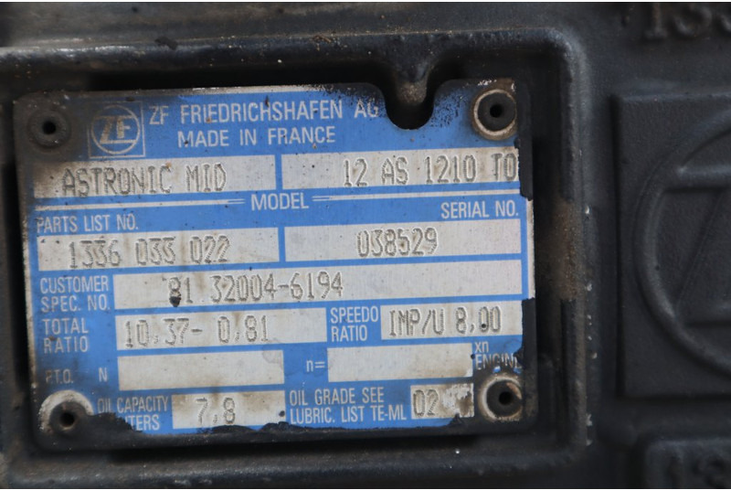 MAN MAN TGL 12.250 - 기어박스 트럭 용 : 사진 5 MAN MAN TGL 12.250 - 기어박스 트럭 용 : 사진 5