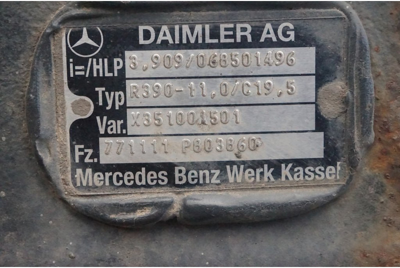 Mercedes-Benz R390-11/C-19.5 I=3.909 771 111 P 803860 - 뒷 차축 트럭 용 : 사진 3 Mercedes-Benz R390-11/C-19.5 I=3.909 771 111 P 803860 - 뒷 차축 트럭 용 : 사진 3
