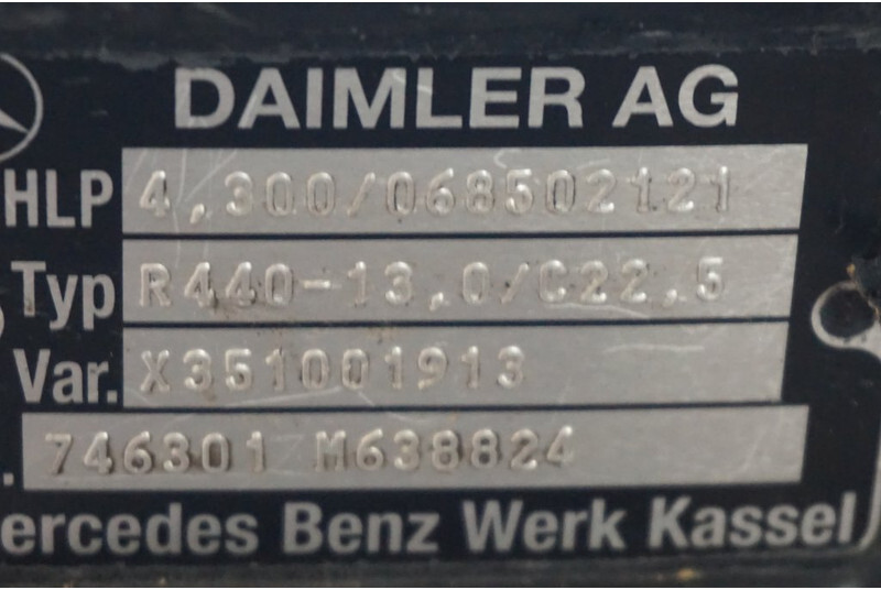 Mercedes-Benz R440-13A/C22.5 43/10 I=4.300 - 뒷 차축 트럭 용 : 사진 4 Mercedes-Benz R440-13A/C22.5 43/10 I=4.300 - 뒷 차축 트럭 용 : 사진 4