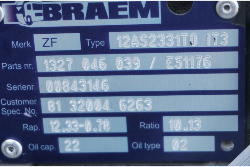 ZF 12AS2331OD+IT3 - 기어박스 트럭 용 : 사진 5 ZF 12AS2331OD+IT3 - 기어박스 트럭 용 : 사진 5