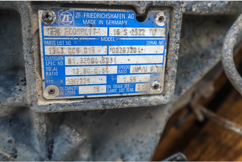 ZF 16S25220OD+NMV221 81.32004-6031 - 기어박스 트럭 용 : 사진 5 ZF 16S25220OD+NMV221 81.32004-6031 - 기어박스 트럭 용 : 사진 5