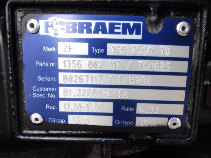 ZF 16S2530TO RM CARBON - 기어박스 트럭 용 : 사진 5 ZF 16S2530TO RM CARBON - 기어박스 트럭 용 : 사진 5