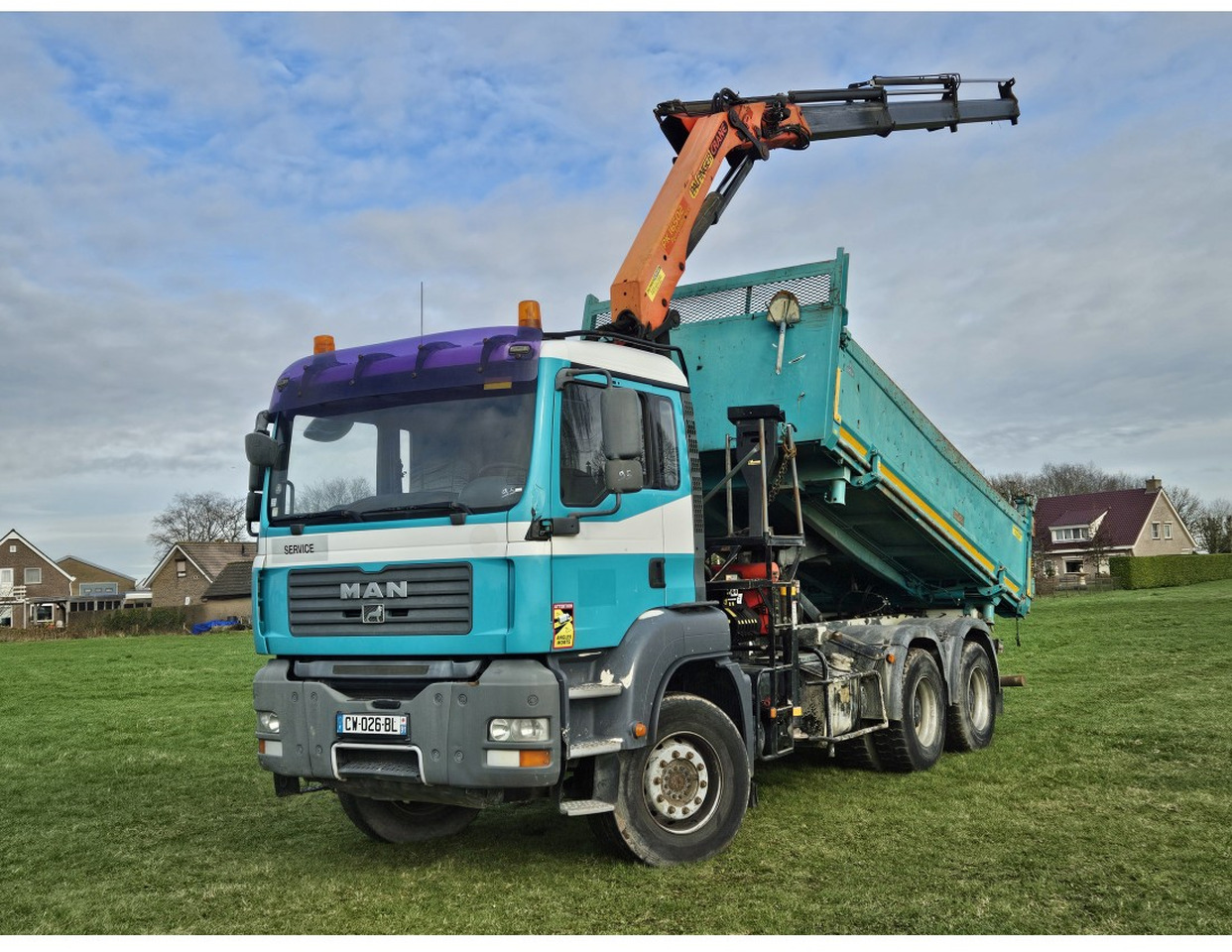 MAN TGA 33.360 TIPPER 3 SIDE CRANE PALFINGER 16502 *REMOTE CONTROL - 덤프트럭 : 사진 1 MAN TGA 33.360 TIPPER 3 SIDE CRANE PALFINGER 16502 *REMOTE CONTROL - 덤프트럭 : 사진 1