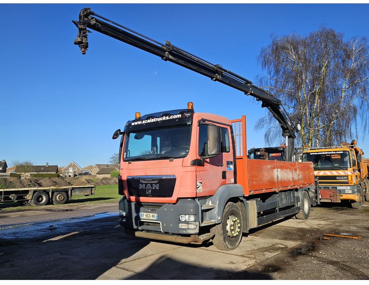 MAN TGS 18.400 Euro 5 Flat bed Full Spring suspension HIAB 122E -3 hiduo Crane Kran Remote - 드롭사이드/ 플랫베드 트럭, 크레인 트럭 : 사진 1 MAN TGS 18.400 Euro 5 Flat bed Full Spring suspension HIAB 122E -3 hiduo Crane Kran Remote - 드롭사이드/ 플랫베드 트럭, 크레인 트럭 : 사진 1