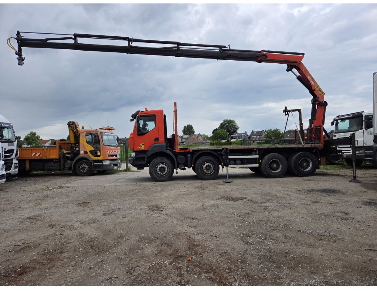 Renault Kerax 430 8X4 Flatbed Crane Palfinger PK26002EH 26 ton 5 Extensions *Retarder - 드롭사이드/ 플랫베드 트럭, 크레인 트럭 : 사진 3 Renault Kerax 430 8X4 Flatbed Crane Palfinger PK26002EH 26 ton 5 Extensions *Retarder - 드롭사이드/ 플랫베드 트럭, 크레인 트럭 : 사진 3