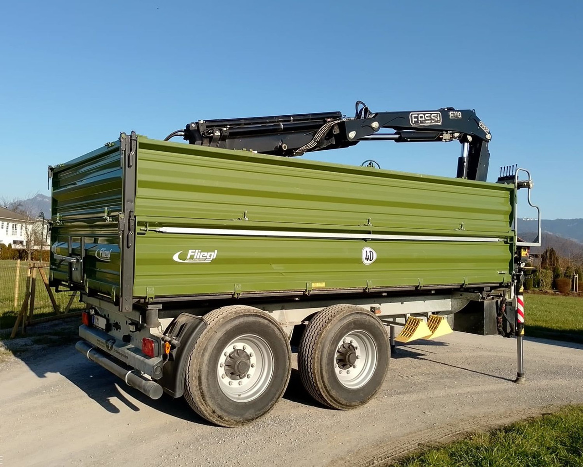 Fliegl TDK160, Agraranhänger, Fassi F110, EU Papiere - 덤프 트레일러 : 사진 3 Fliegl TDK160, Agraranhänger, Fassi F110, EU Papiere - 덤프 트레일러 : 사진 3