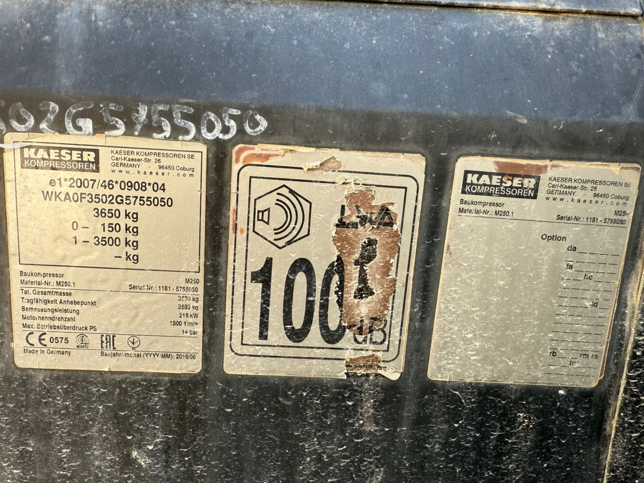 Kaeser M250 Kompressor, Anhänger trailer, 14bar - 공기 압축기 : 사진 3 Kaeser M250 Kompressor, Anhänger trailer, 14bar - 공기 압축기 : 사진 3