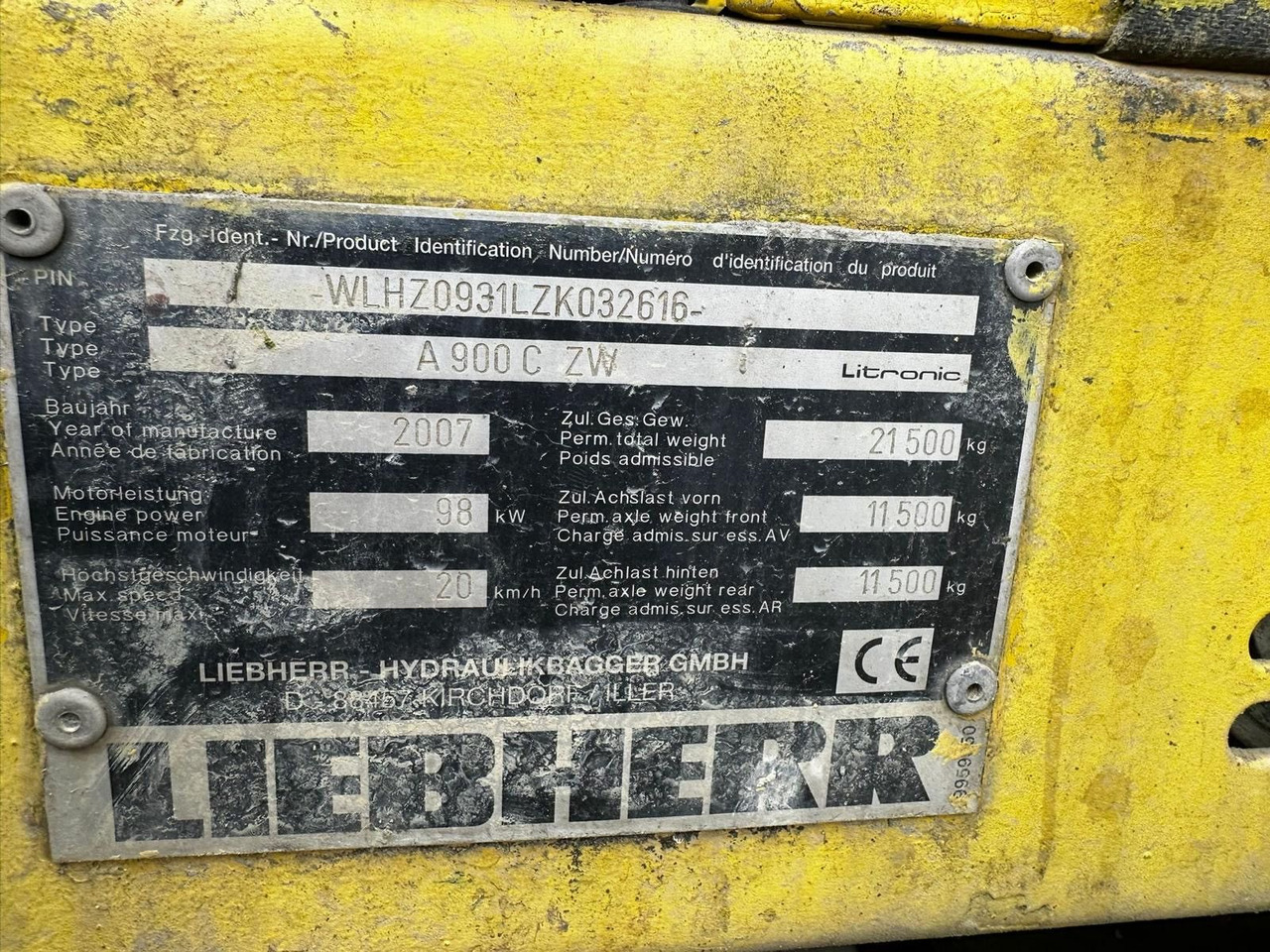 Liebherr A900C ZW Litronic PFS 2, Rail+Road, Gleisbagger - 휠 굴삭기 : 사진 3 Liebherr A900C ZW Litronic PFS 2, Rail+Road, Gleisbagger - 휠 굴삭기 : 사진 3