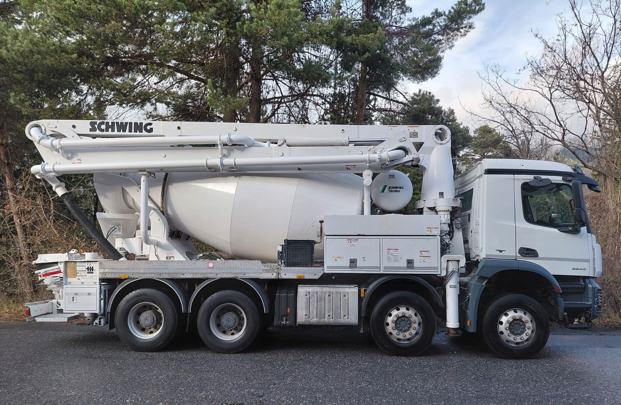 Mercedes-Benz Arocs 3243 8x4, E6, Schwing 24m, Stetter 7m3 - 콘크리트 펌프 트럭 : 사진 3 Mercedes-Benz Arocs 3243 8x4, E6, Schwing 24m, Stetter 7m3 - 콘크리트 펌프 트럭 : 사진 3