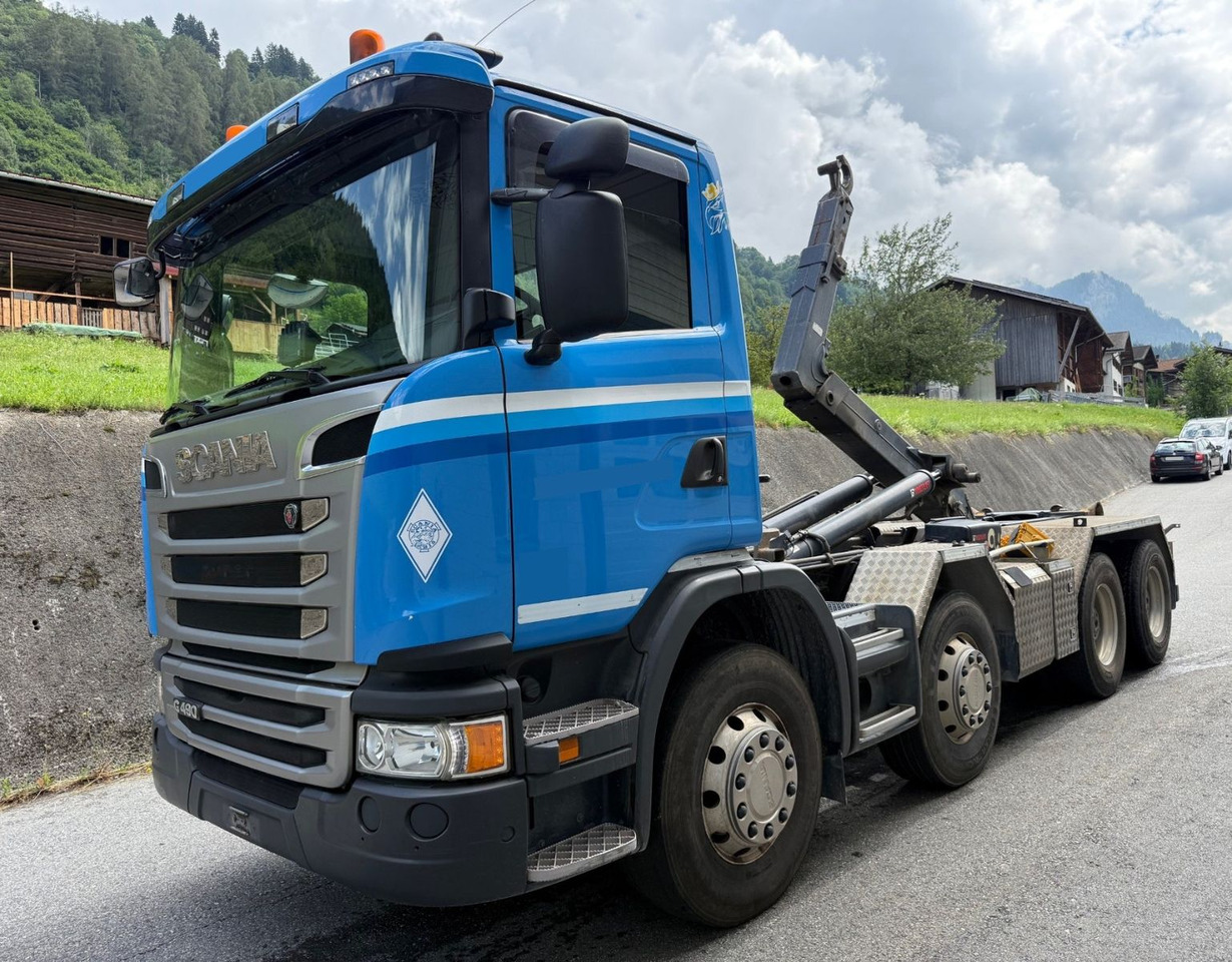 Scania G490 CB 8x4, E6, Retarder, Hiab Multilift 21ton - 후크 리프트 트럭 : 사진 1 Scania G490 CB 8x4, E6, Retarder, Hiab Multilift 21ton - 후크 리프트 트럭 : 사진 1
