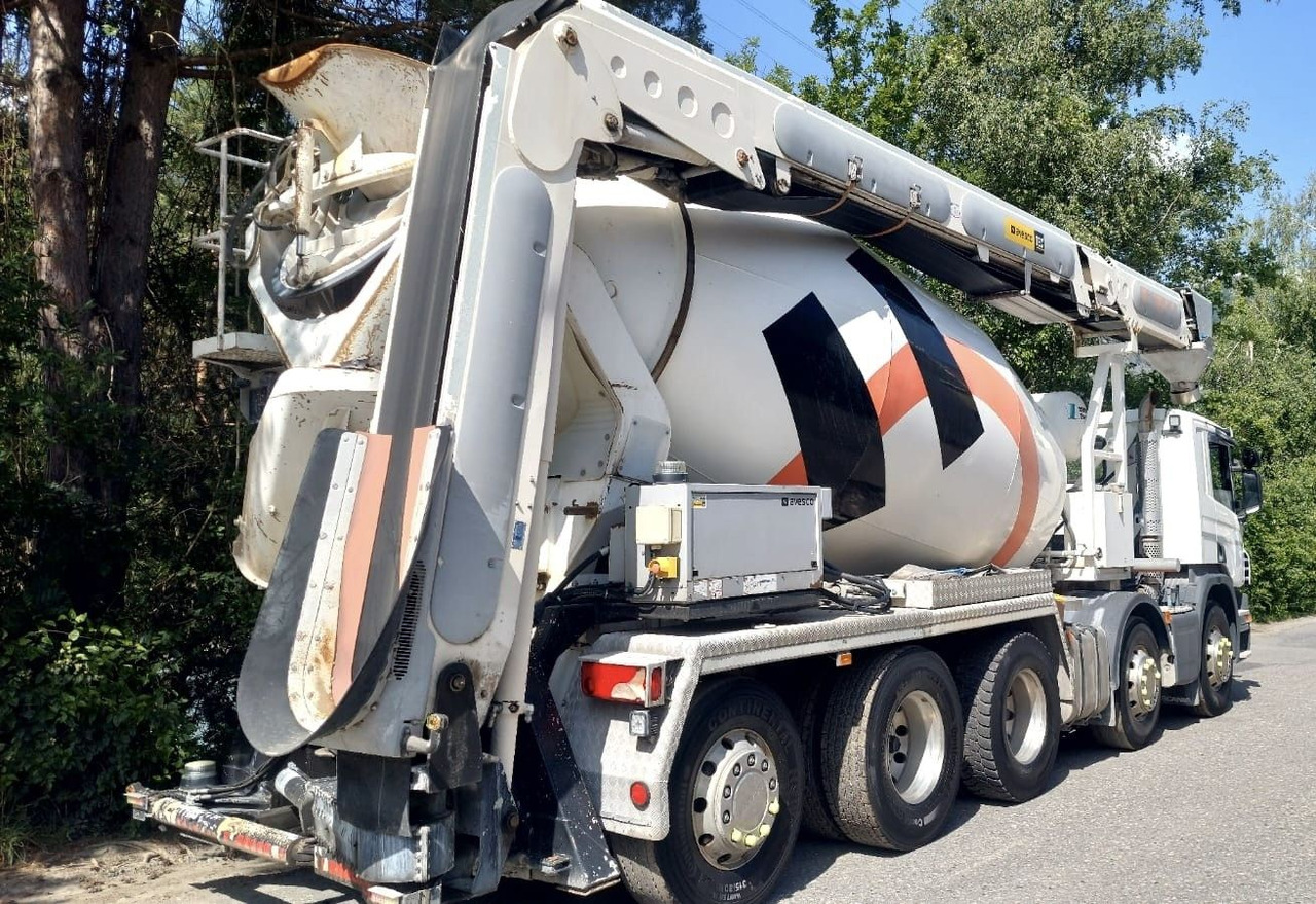 Scania P450 LB 10x4,E6,Stetter 10m³,Förderband/belt 16m - 콘크리트 믹서 트럭 : 사진 5 Scania P450 LB 10x4,E6,Stetter 10m³,Förderband/belt 16m - 콘크리트 믹서 트럭 : 사진 5