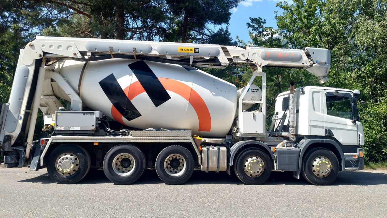 Scania P450 LB 10x4,E6,Stetter 10m³,Förderband/belt 16m - 콘크리트 믹서 트럭 : 사진 2 Scania P450 LB 10x4,E6,Stetter 10m³,Förderband/belt 16m - 콘크리트 믹서 트럭 : 사진 2