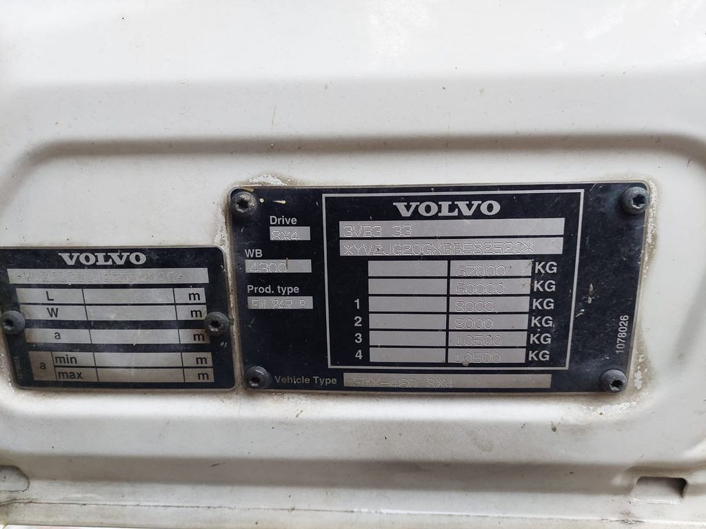 후크 리프트 트럭 Volvo FMX460 8x4R, E5, Retarder, Abroll Trösch : 사진 20