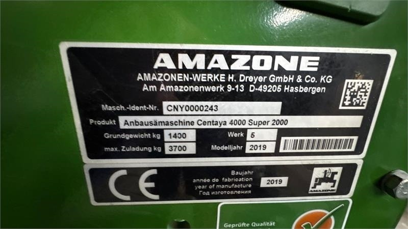 Amazone KG4001Super/Cataya4000Super KG 4001 Super - 콤바인 : 사진 2 Amazone KG4001Super/Cataya4000Super KG 4001 Super - 콤바인 : 사진 2