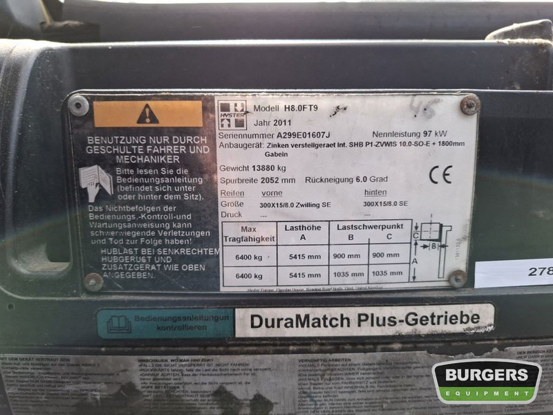 Hyster H8.0FT-9 - LPG 지게차 : 사진 5 Hyster H8.0FT-9 - LPG 지게차 : 사진 5