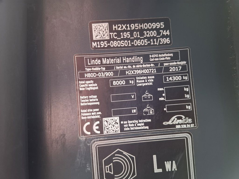 Linde H80D - 디젤 지게차 : 사진 5 Linde H80D - 디젤 지게차 : 사진 5