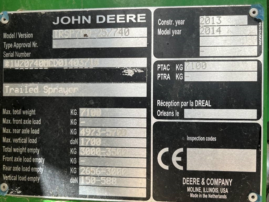 John Deere M 740 i Dismantled: only spare parts - 견인 스프레이 : 사진 5 John Deere M 740 i Dismantled: only spare parts - 견인 스프레이 : 사진 5