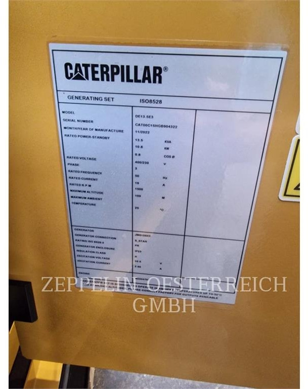 CAT DE13,5E3 B - 발전기 세트 : 사진 5 CAT DE13,5E3 B - 발전기 세트 : 사진 5