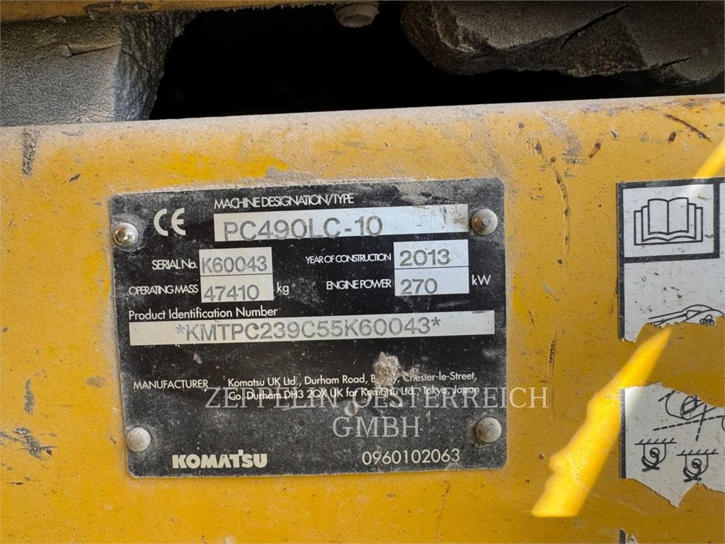 Komatsu PC490LC-10 - 크롤러 굴삭기 : 사진 4 Komatsu PC490LC-10 - 크롤러 굴삭기 : 사진 4
