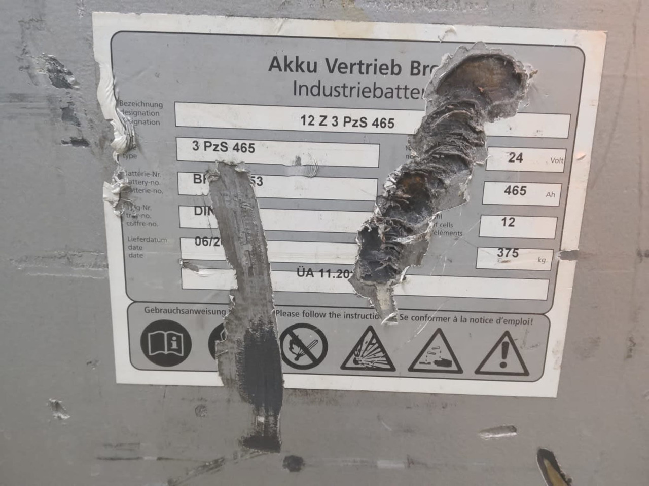 AVB 24V 465Ah - 배터리 자재 취급 장비 용 : 사진 4 AVB 24V 465Ah - 배터리 자재 취급 장비 용 : 사진 4