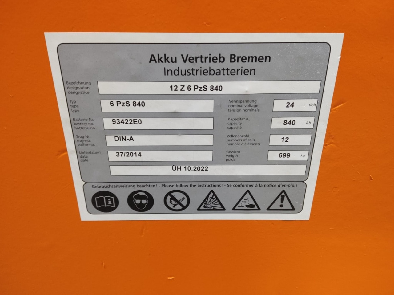 AVB 24V 840Ah - 배터리 자재 취급 장비 용 : 사진 2 AVB 24V 840Ah - 배터리 자재 취급 장비 용 : 사진 2