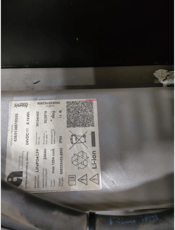 Battery 24V 240Ah - 배터리 자재 취급 장비 용 : 사진 2 Battery 24V 240Ah - 배터리 자재 취급 장비 용 : 사진 2