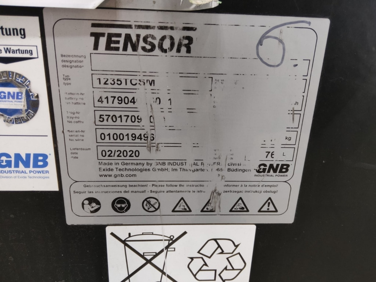 GNB Battery 48V 640Ah - 배터리 자재 취급 장비 용 : 사진 2 GNB Battery 48V 640Ah - 배터리 자재 취급 장비 용 : 사진 2