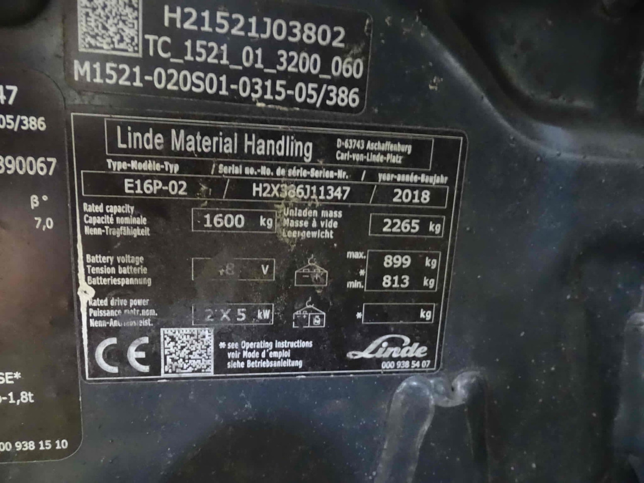 Linde E16P-02 - 전기 지게차 : 사진 2 Linde E16P-02 - 전기 지게차 : 사진 2
