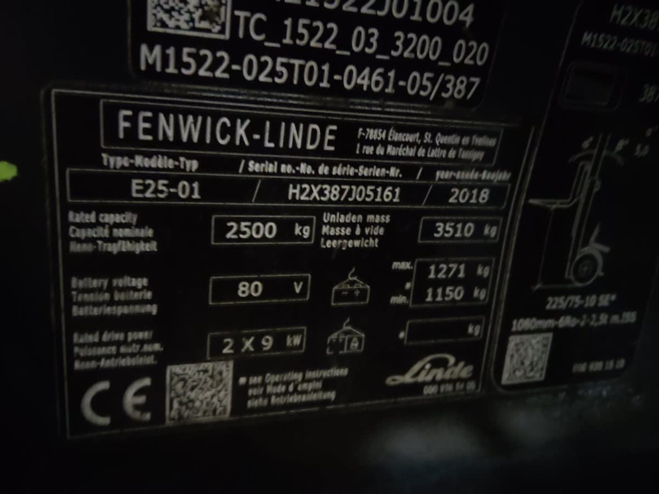 Linde E25-01 - 전기 지게차 : 사진 2 Linde E25-01 - 전기 지게차 : 사진 2