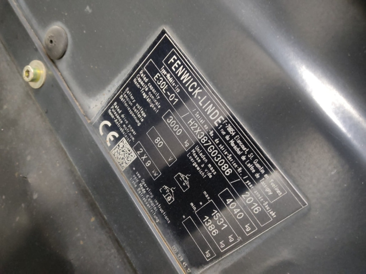 Linde E30L-01 - 전기 지게차 : 사진 5 Linde E30L-01 - 전기 지게차 : 사진 5