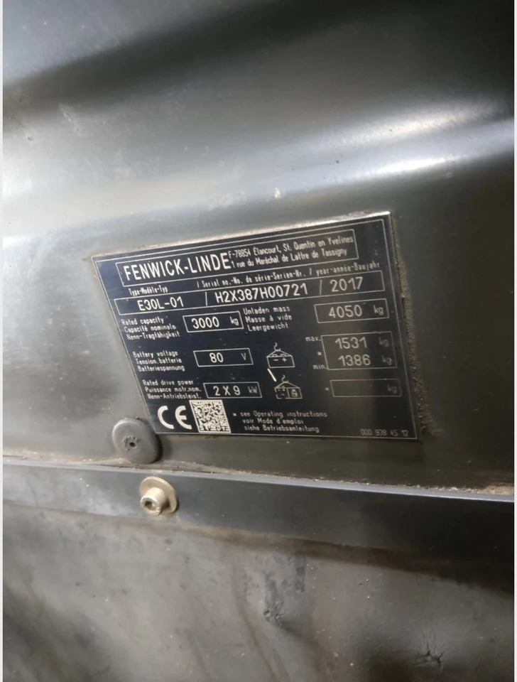 Linde E30L-01 - 전기 지게차 : 사진 5 Linde E30L-01 - 전기 지게차 : 사진 5