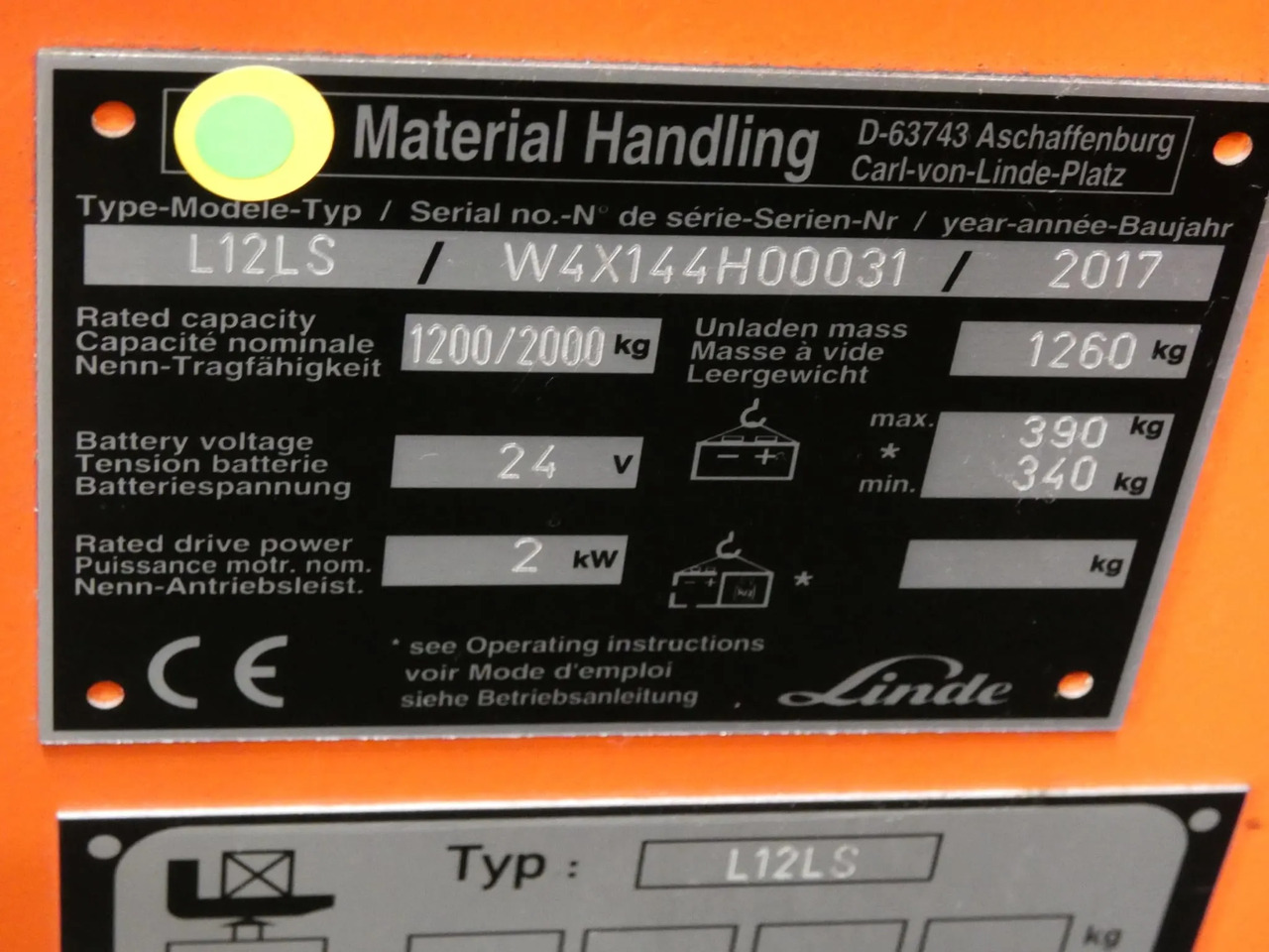 Linde L12LS - 스태커 : 사진 5 Linde L12LS - 스태커 : 사진 5