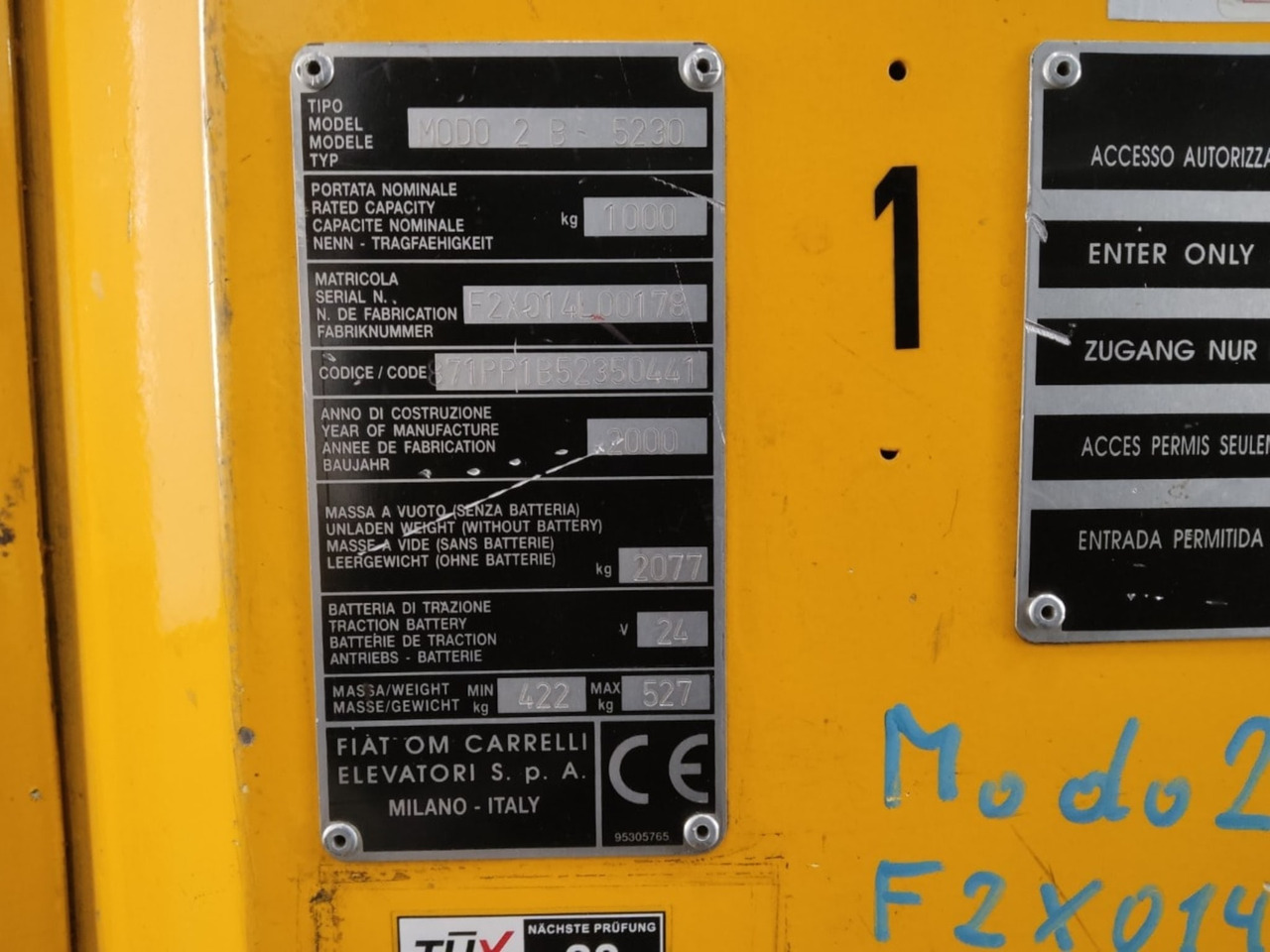 OM Modo2B5230 - 오더 피커 : 사진 2 OM Modo2B5230 - 오더 피커 : 사진 2