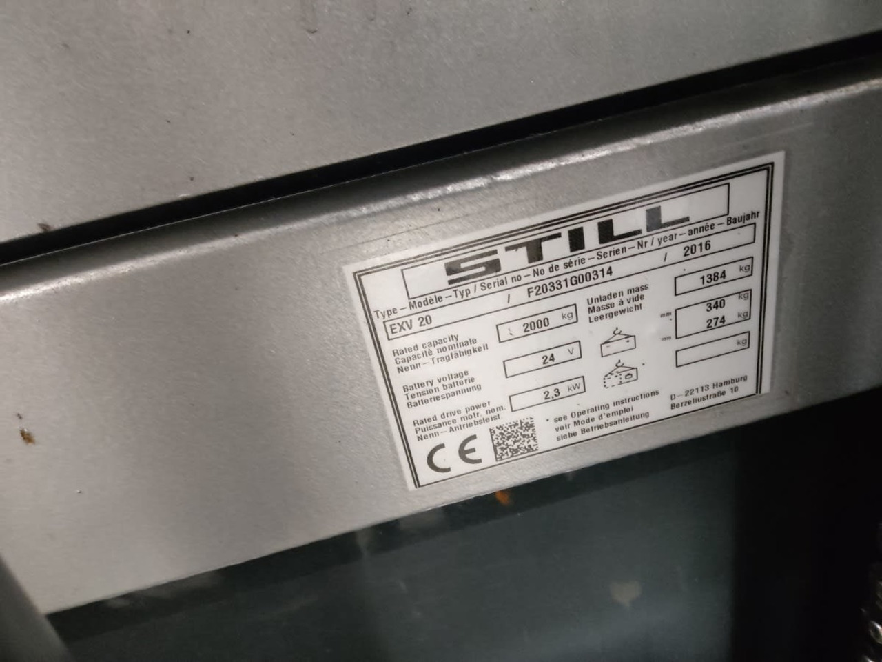 STILL EXV20 - 스태커 : 사진 2 STILL EXV20 - 스태커 : 사진 2