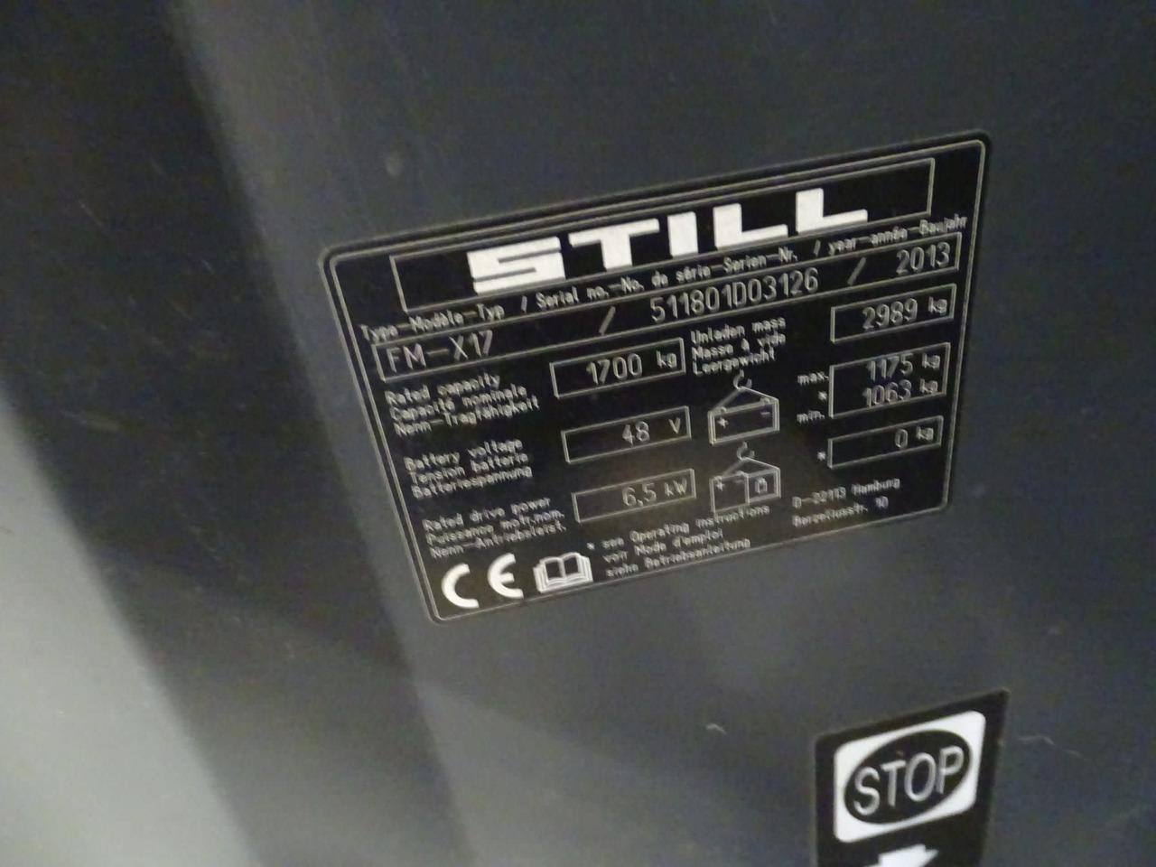 STILL FM-X17 - 리치 트럭 : 사진 5 STILL FM-X17 - 리치 트럭 : 사진 5