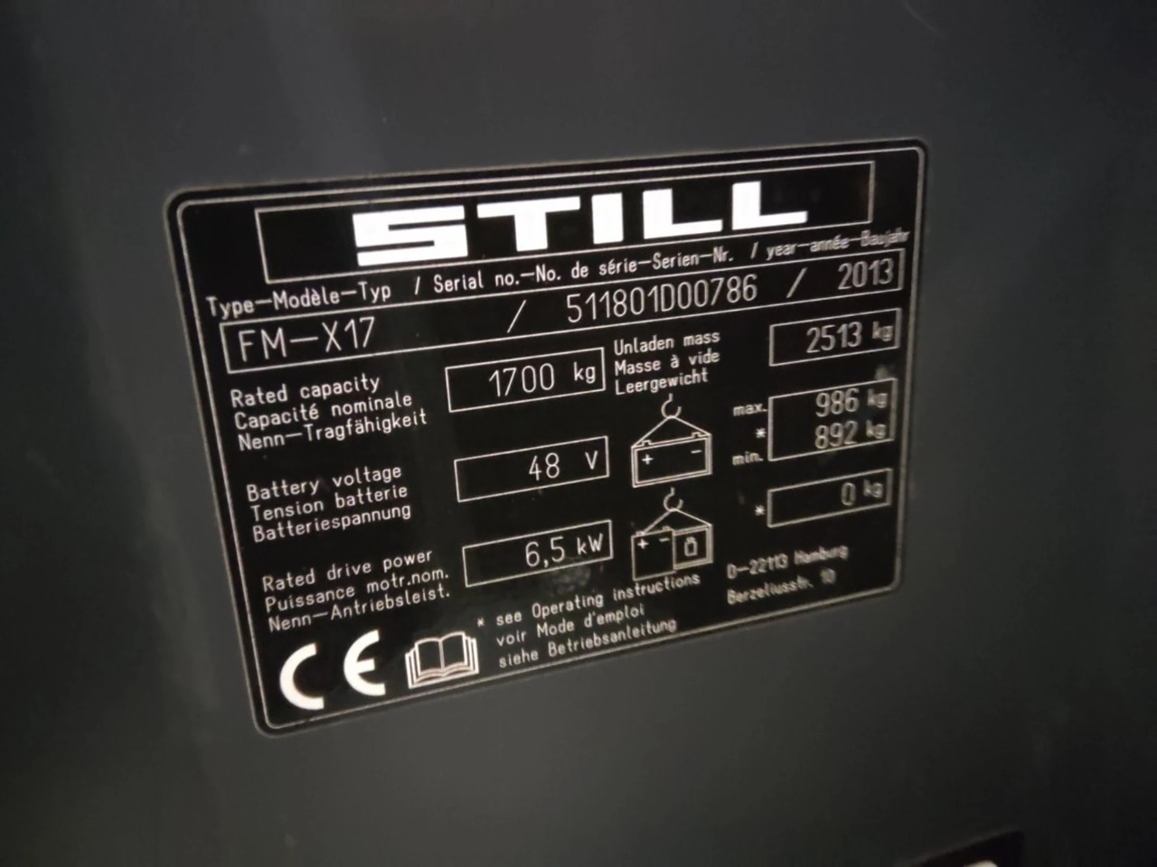 STILL FM-X17 - 리치 트럭 : 사진 5 STILL FM-X17 - 리치 트럭 : 사진 5