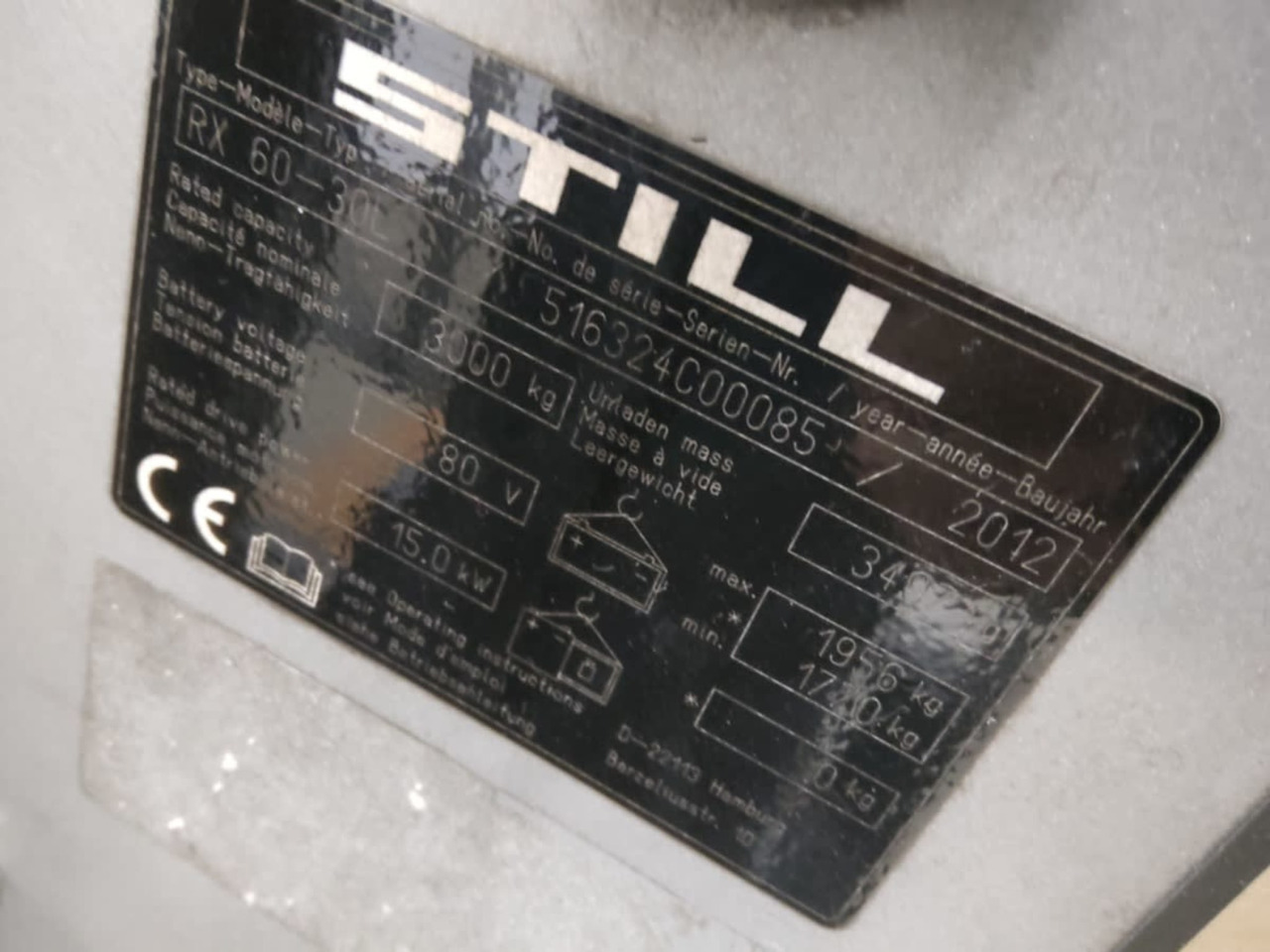 STILL RX60-30L - 전기 지게차 : 사진 2 STILL RX60-30L - 전기 지게차 : 사진 2