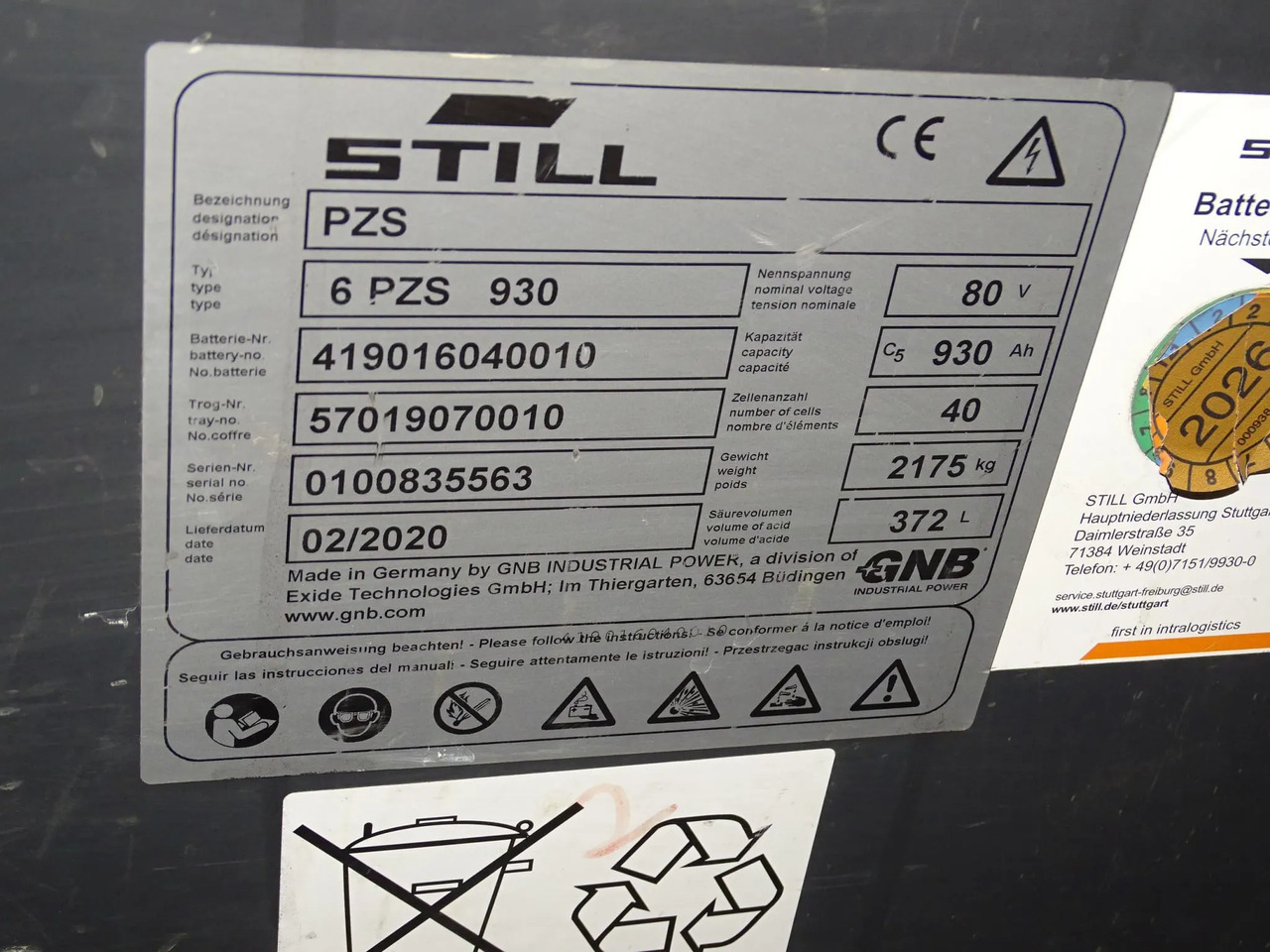 STILL RX60-50/600 - 전기 지게차 : 사진 2 STILL RX60-50/600 - 전기 지게차 : 사진 2