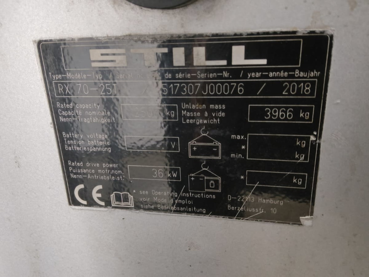 STILL RX70-25T - LPG 지게차 : 사진 5 STILL RX70-25T - LPG 지게차 : 사진 5