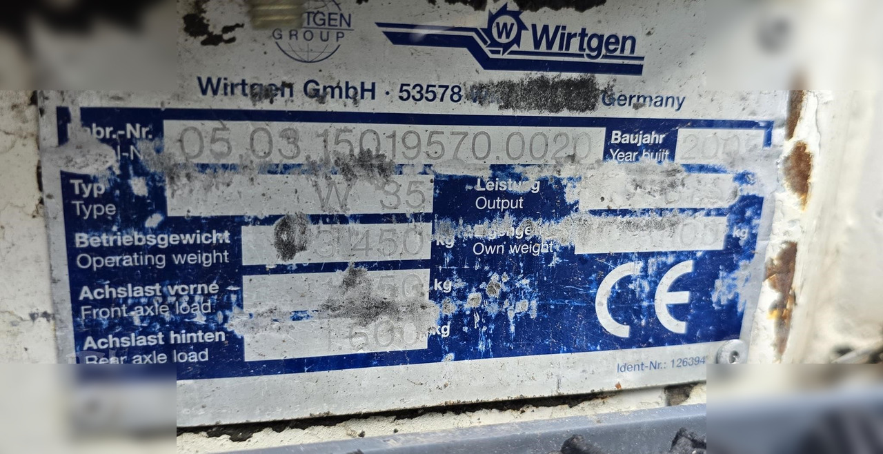 2005 WIRTGEN W35DC - 콜드 플래너 : 사진 2 2005 WIRTGEN W35DC - 콜드 플래너 : 사진 2