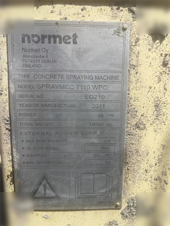 2011 NORMET SPRAYMEC 7110 WPC - 콘크리트 장비 : 사진 3 2011 NORMET SPRAYMEC 7110 WPC - 콘크리트 장비 : 사진 3